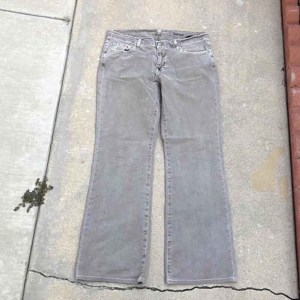 size 33 bootcut seven for all mankind brown faded khaki type pants/jeans